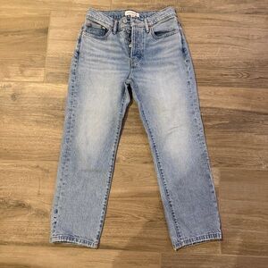 Lucky Brand 90s Loose Fit High-Rise Crop Jeans | Light Wash | Size 0